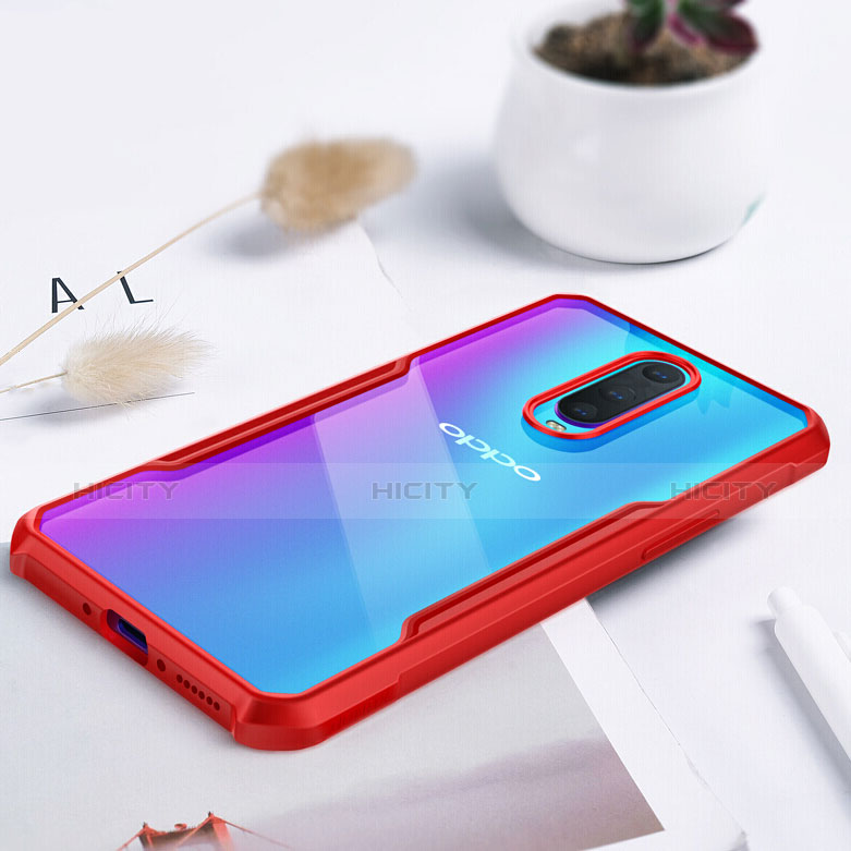 Carcasa Bumper Funda Silicona Transparente Espejo para Oppo R17 Pro Rojo