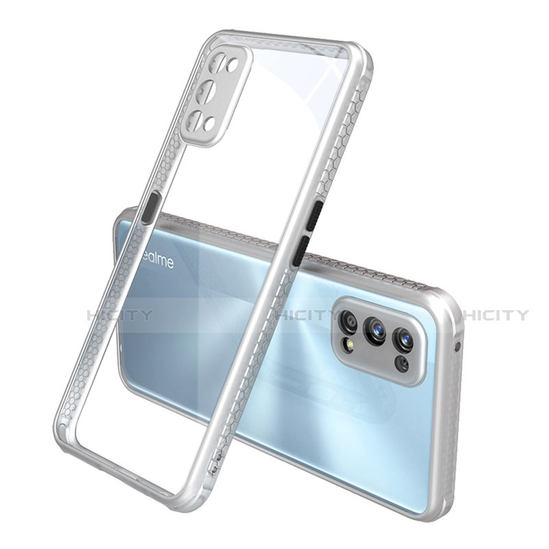 Carcasa Bumper Funda Silicona Transparente Espejo para Realme 7 Pro Plata