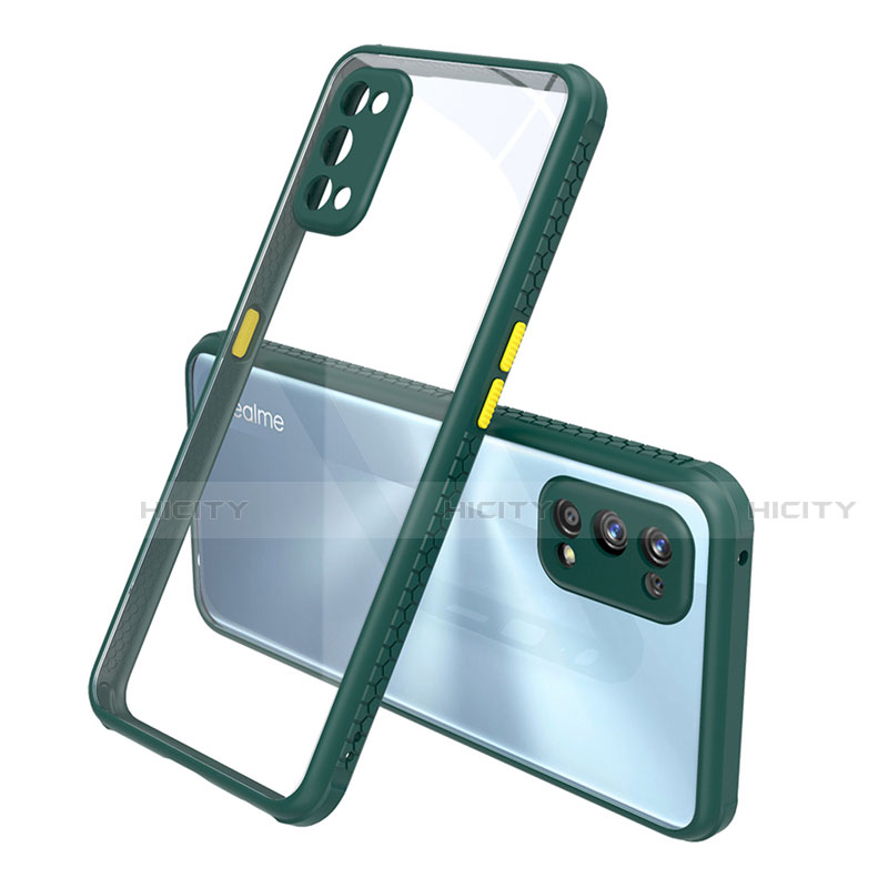 Carcasa Bumper Funda Silicona Transparente Espejo para Realme 7 Pro Verde Noche