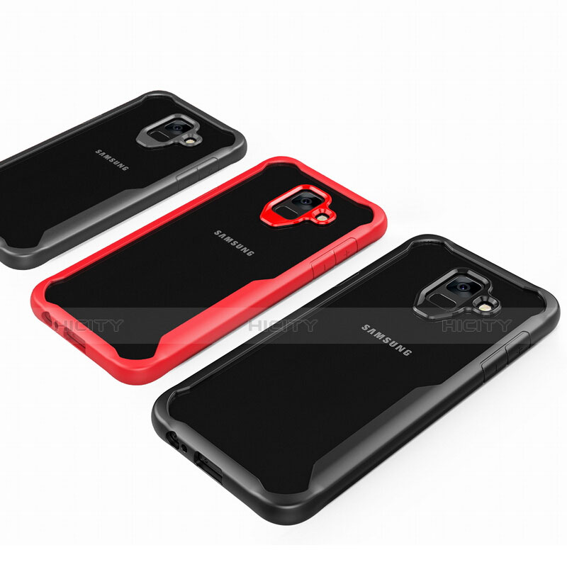 Carcasa Bumper Funda Silicona Transparente Espejo para Samsung Galaxy A8+ A8 Plus (2018) Duos A730F