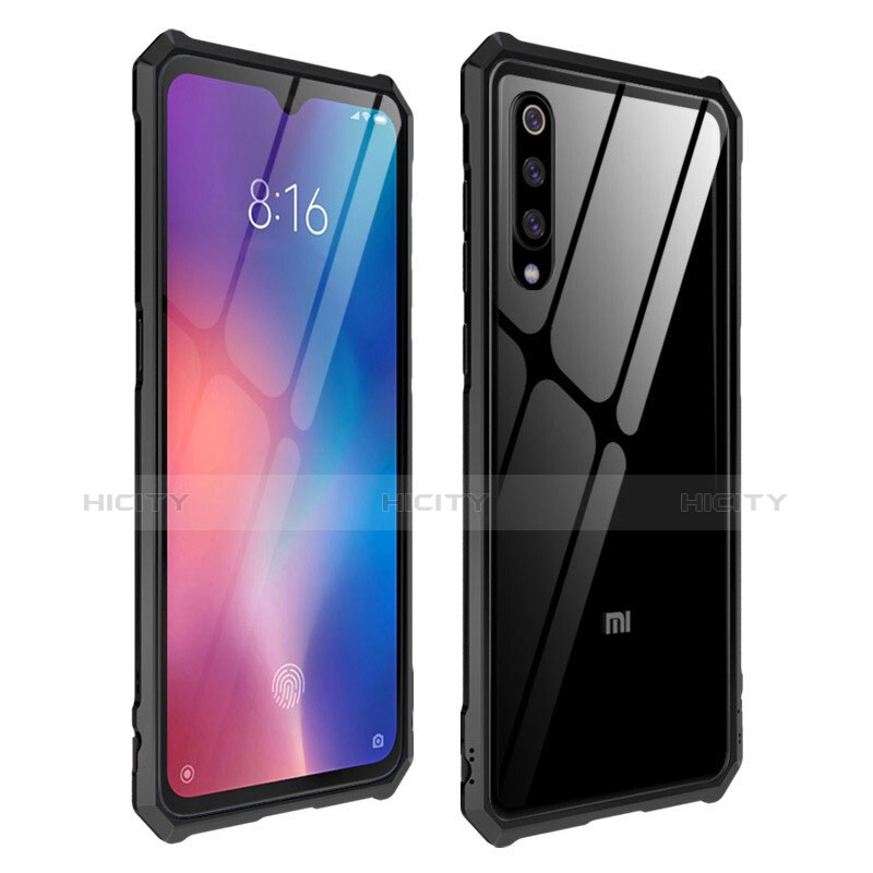 Carcasa Bumper Funda Silicona Transparente Espejo para Xiaomi Mi 9 Negro