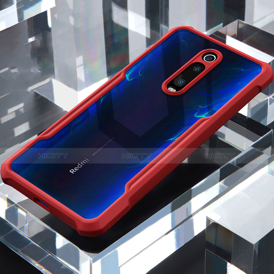 Carcasa Bumper Funda Silicona Transparente Espejo para Xiaomi Mi 9T Pro Rojo