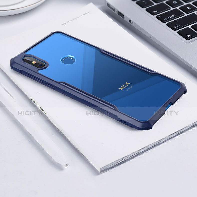 Carcasa Bumper Funda Silicona Transparente Espejo para Xiaomi Mi Mix 3 Azul