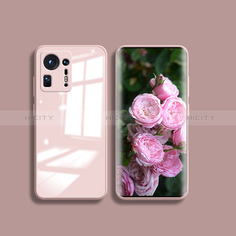 Carcasa Bumper Funda Silicona Transparente Espejo para Xiaomi Mi Mix 4 5G Oro Rosa