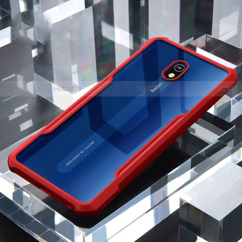 Carcasa Bumper Funda Silicona Transparente Espejo para Xiaomi Redmi 8A Rojo