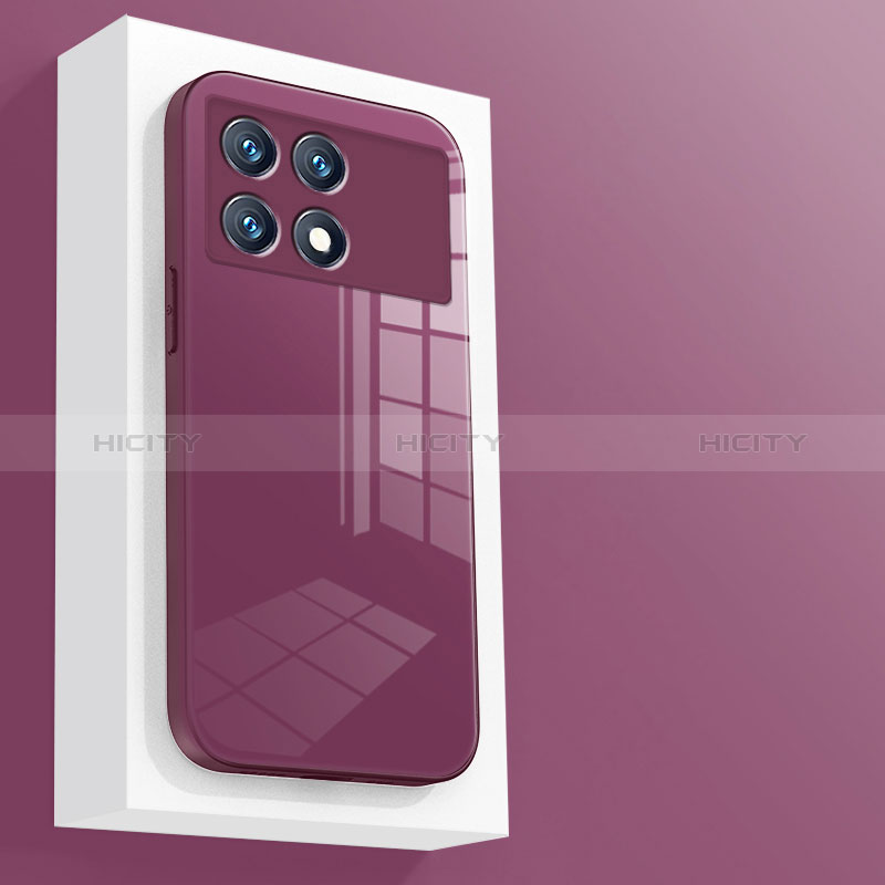 Carcasa Bumper Funda Silicona Transparente Espejo para Xiaomi Redmi K70 Pro 5G Morado