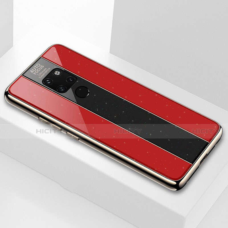 Carcasa Bumper Funda Silicona Transparente Espejo Q04 para Huawei Mate 20 Rojo