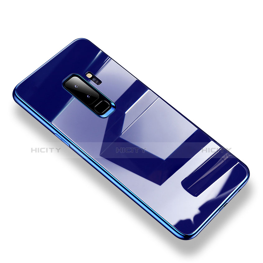 Carcasa Bumper Funda Silicona Transparente Espejo S01 para Samsung Galaxy S9 Plus Azul