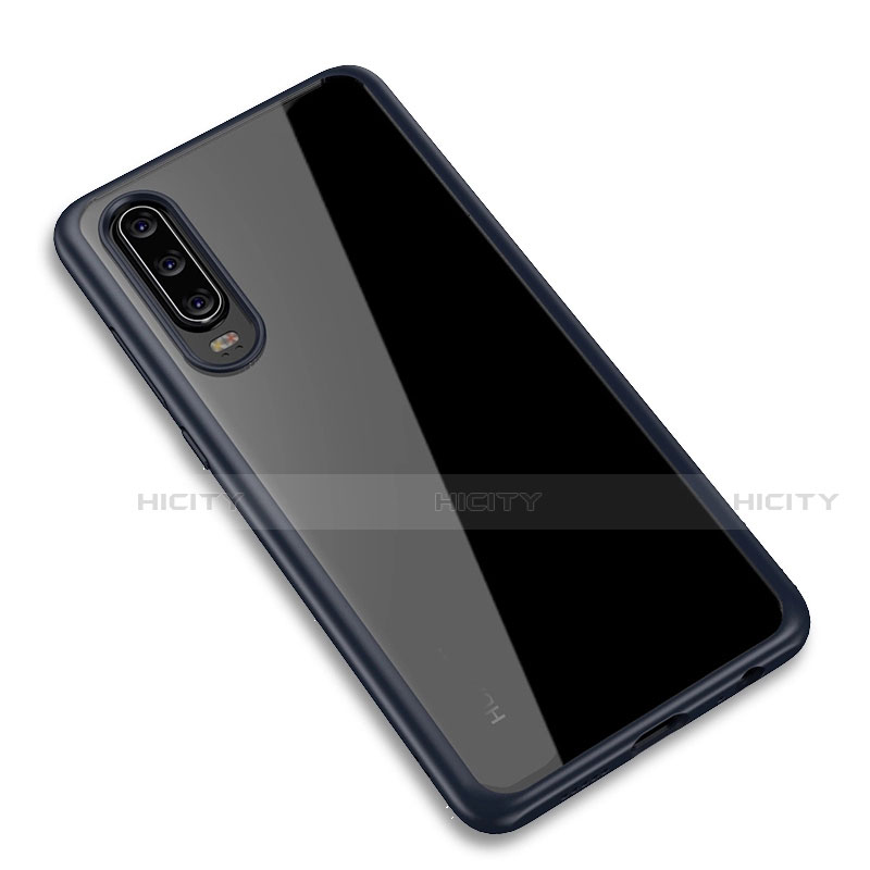 Carcasa Bumper Funda Silicona Transparente Espejo T03 para Huawei P30 Azul