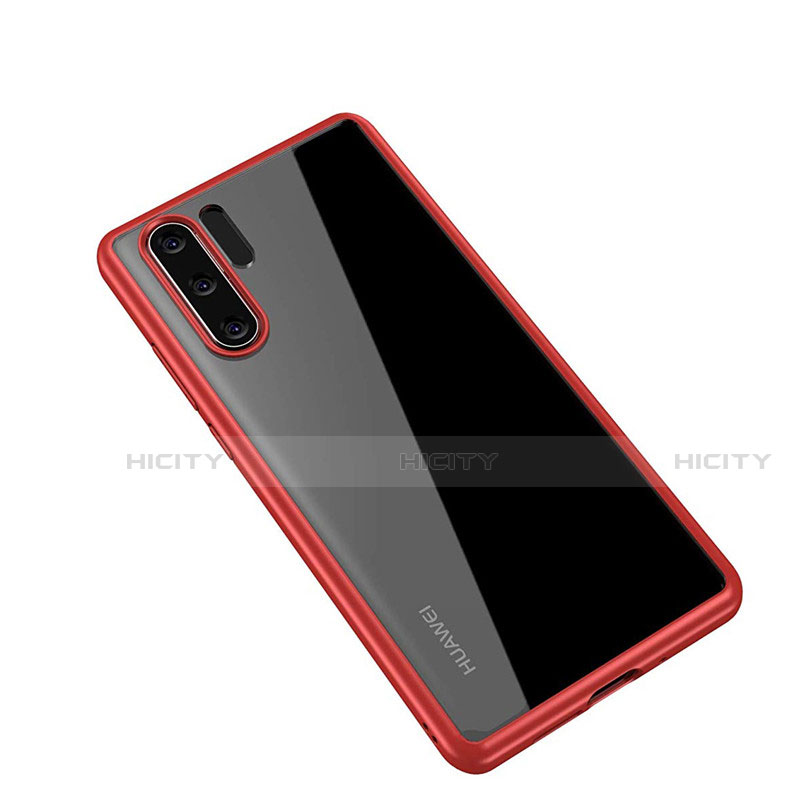 Carcasa Bumper Funda Silicona Transparente Espejo Z01 para Huawei P30 Pro New Edition Rojo