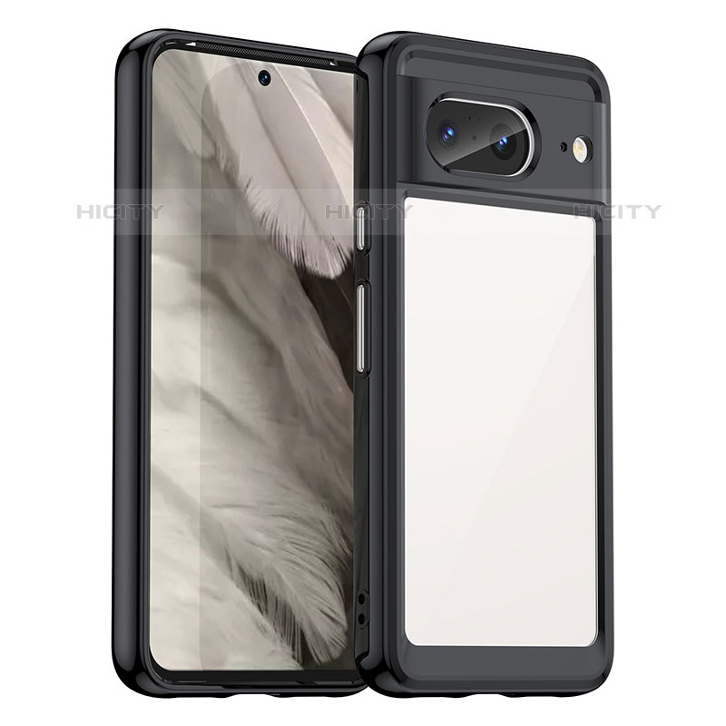 Carcasa Bumper Funda Silicona Transparente J01S para Google Pixel 8 5G Negro