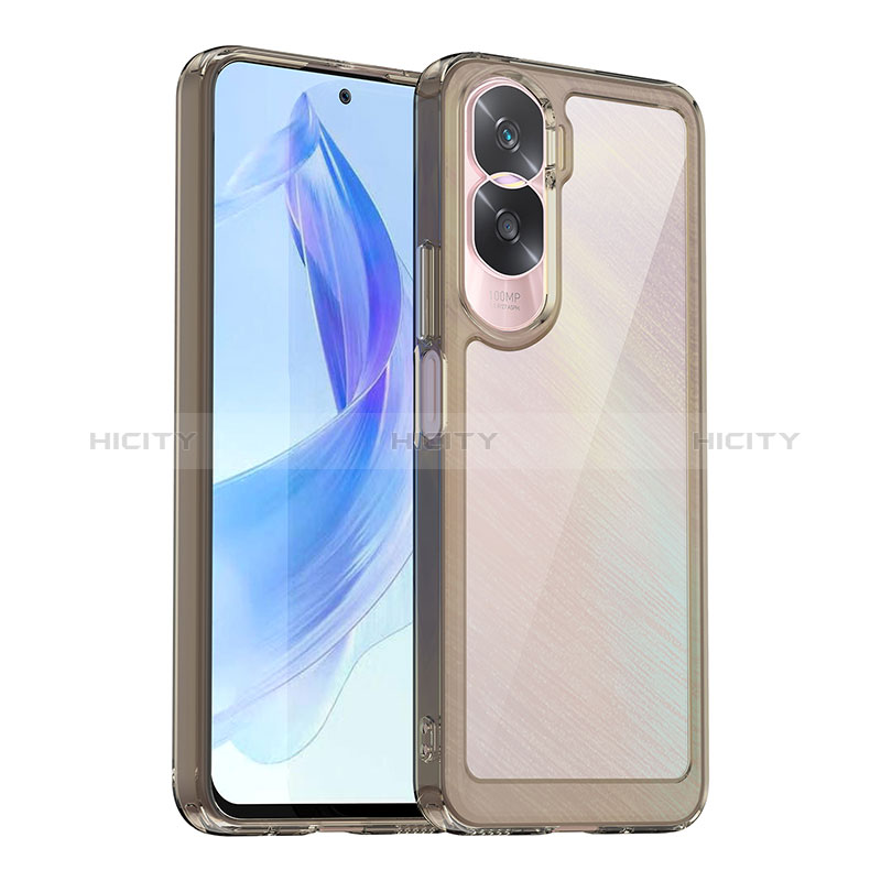 Carcasa Bumper Funda Silicona Transparente J01S para Huawei Honor 90 Lite 5G Gris