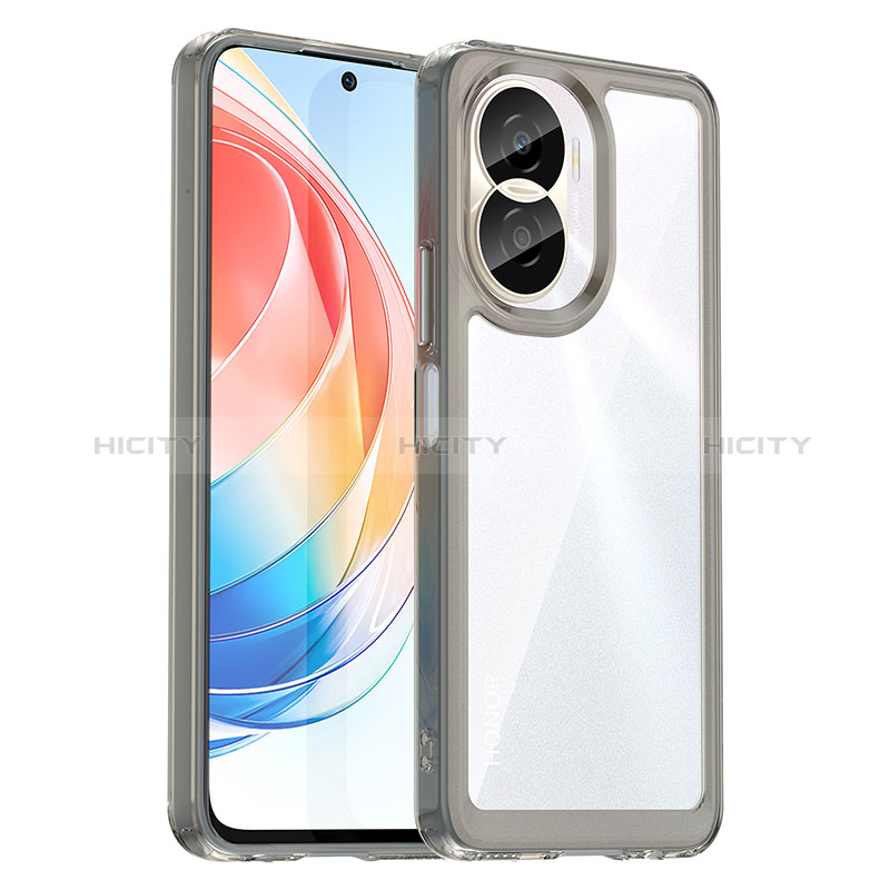 Carcasa Bumper Funda Silicona Transparente J01S para Huawei Honor X40i 5G Gris