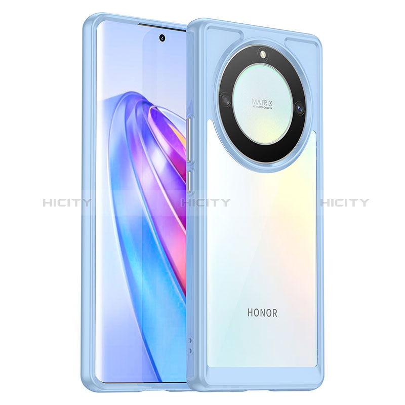 Carcasa Bumper Funda Silicona Transparente J01S para Huawei Honor X9a 5G Azul Cielo