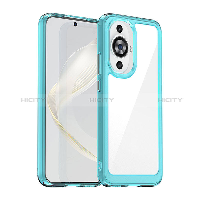 Carcasa Bumper Funda Silicona Transparente J01S para Huawei Nova 11 Azul