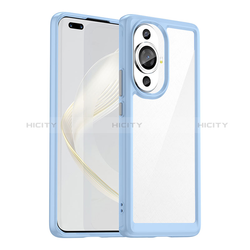 Carcasa Bumper Funda Silicona Transparente J01S para Huawei Nova 11 Pro Azul Cielo