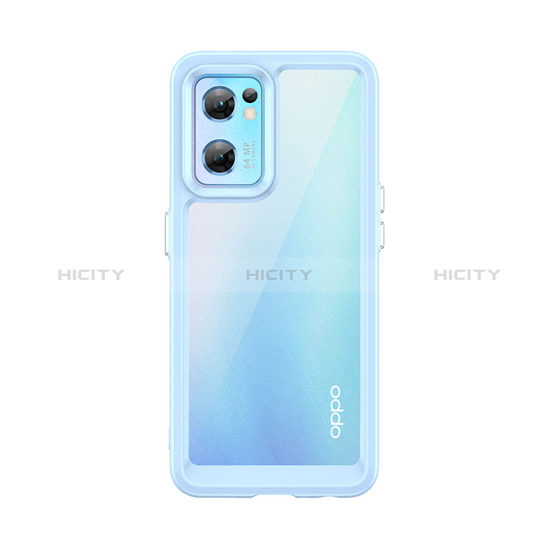 Carcasa Bumper Funda Silicona Transparente J01S para OnePlus Nord CE 2 5G Azul