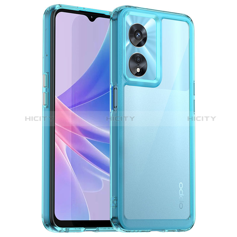 Carcasa Bumper Funda Silicona Transparente J01S para Oppo A1 5G Cian