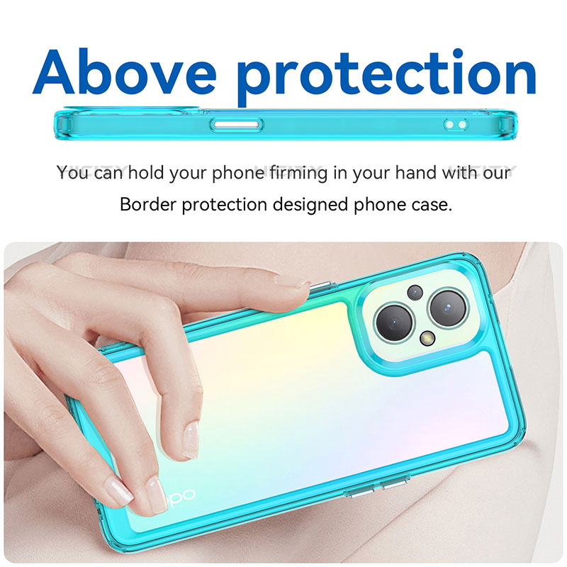 Carcasa Bumper Funda Silicona Transparente J01S para Oppo F21 Pro 5G