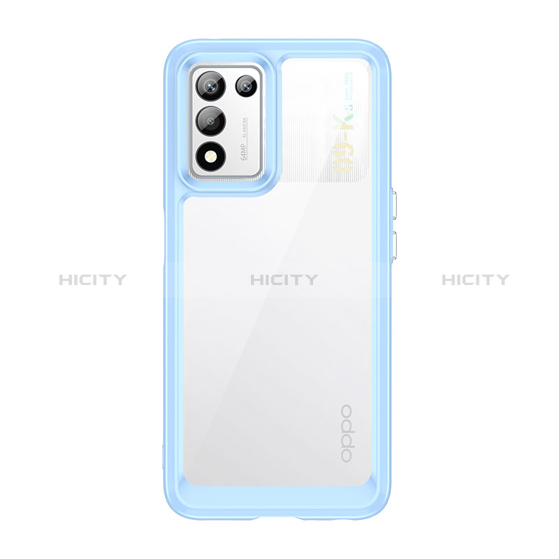 Carcasa Bumper Funda Silicona Transparente J01S para Oppo K9S 5G Azul