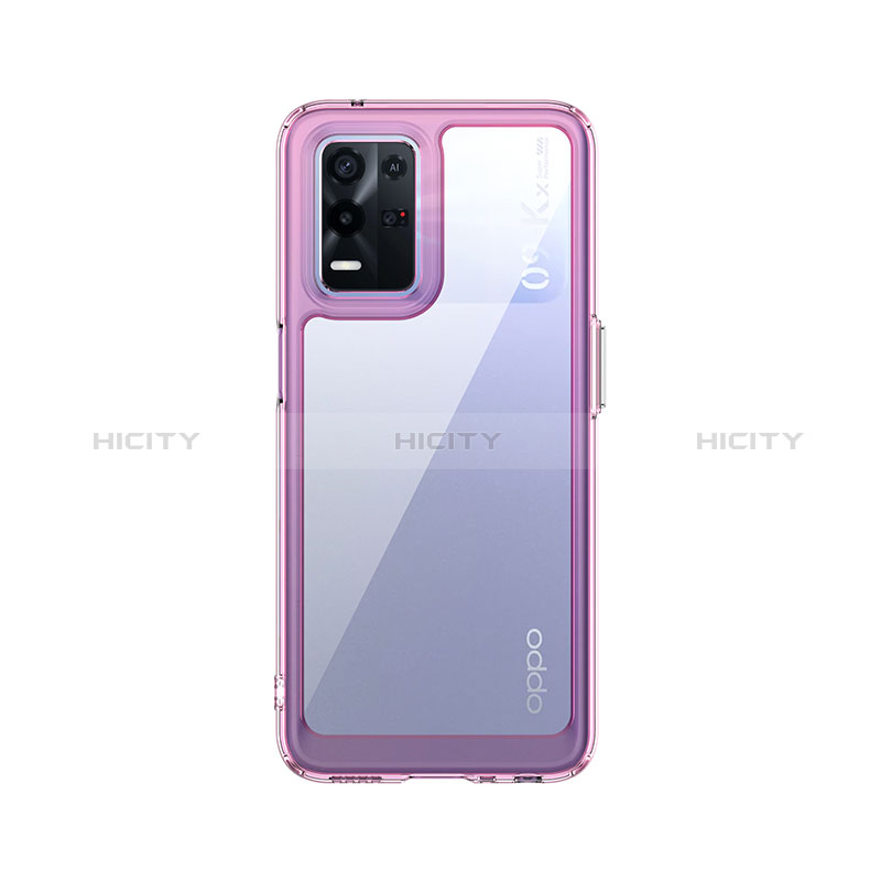 Carcasa Bumper Funda Silicona Transparente J01S para Oppo K9X 5G Purpura Claro