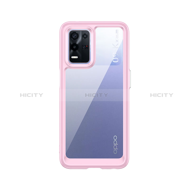 Carcasa Bumper Funda Silicona Transparente J01S para Oppo K9X 5G Rosa