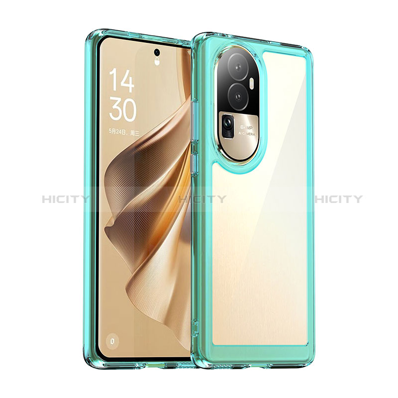 Carcasa Bumper Funda Silicona Transparente J01S para Oppo Reno10 Pro+ Plus 5G Cian