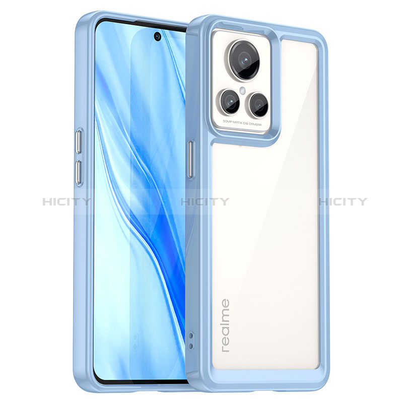 Carcasa Bumper Funda Silicona Transparente J01S para Realme GT2 Master Explorer Azul