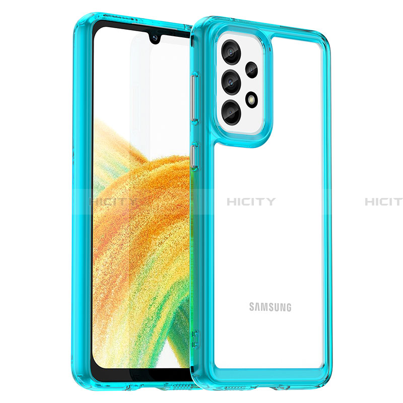 Carcasa Bumper Funda Silicona Transparente J01S para Samsung Galaxy A33 5G Cian