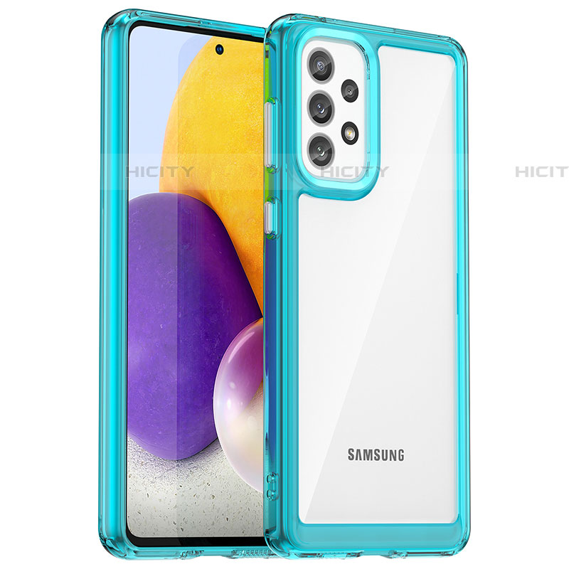 Carcasa Bumper Funda Silicona Transparente J01S para Samsung Galaxy A73 5G Cian