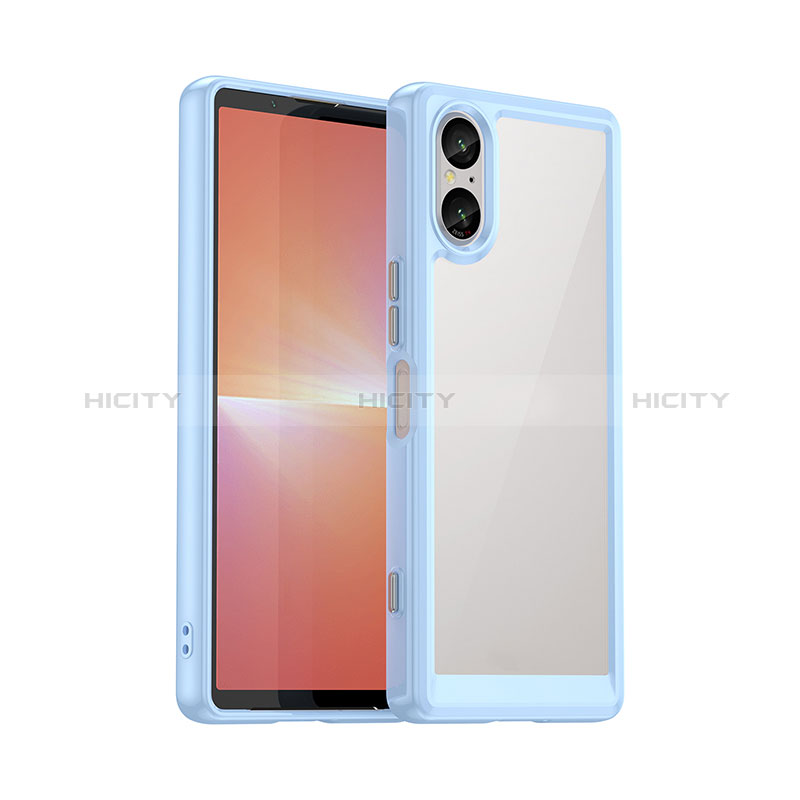 Carcasa Bumper Funda Silicona Transparente J01S para Sony Xperia 5 V Azul