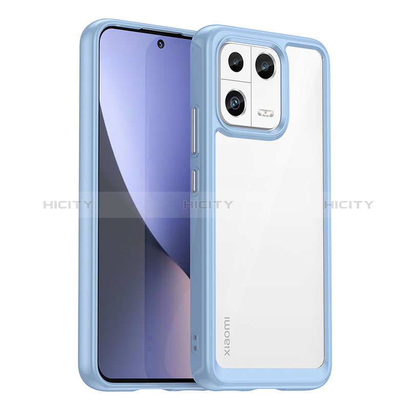 Carcasa Bumper Funda Silicona Transparente J01S para Xiaomi Mi 13 5G Azul