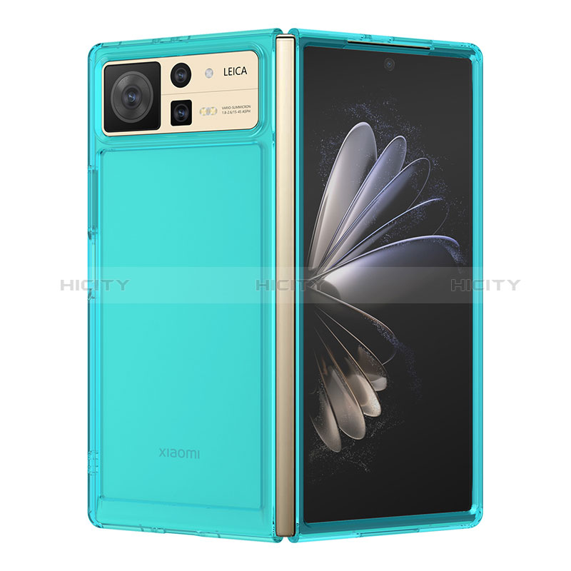 Carcasa Bumper Funda Silicona Transparente J01S para Xiaomi Mix Fold 2 5G Cian