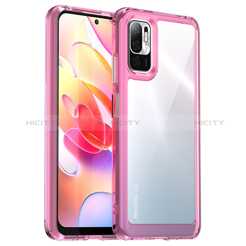 Carcasa Bumper Funda Silicona Transparente J01S para Xiaomi POCO M3 Pro 5G Purpura Claro