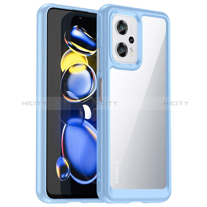 Carcasa Bumper Funda Silicona Transparente J01S para Xiaomi Poco X4 GT 5G Azul