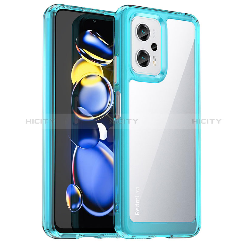 Carcasa Bumper Funda Silicona Transparente J01S para Xiaomi Poco X4 GT 5G Azul Cielo