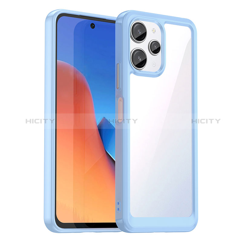 Carcasa Bumper Funda Silicona Transparente J01S para Xiaomi Redmi 12 4G Azul Claro