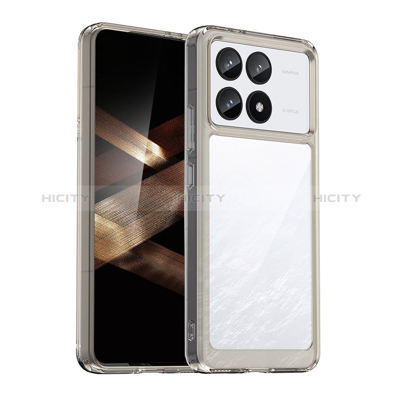 Carcasa Bumper Funda Silicona Transparente J01S para Xiaomi Redmi K70 5G Gris