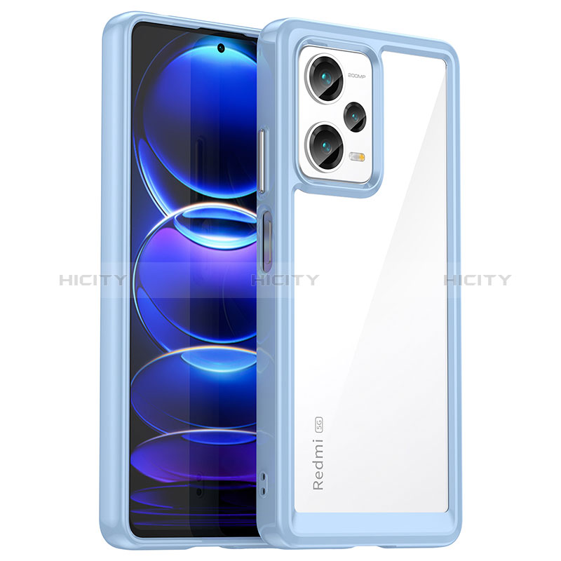 Carcasa Bumper Funda Silicona Transparente J01S para Xiaomi Redmi Note 12 Explorer Azul