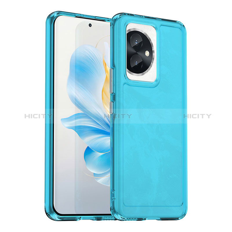 Carcasa Bumper Funda Silicona Transparente J02S para Huawei Honor 100 5G Azul