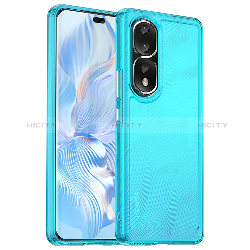 Carcasa Bumper Funda Silicona Transparente J02S para Huawei Honor 80 Pro 5G Azul