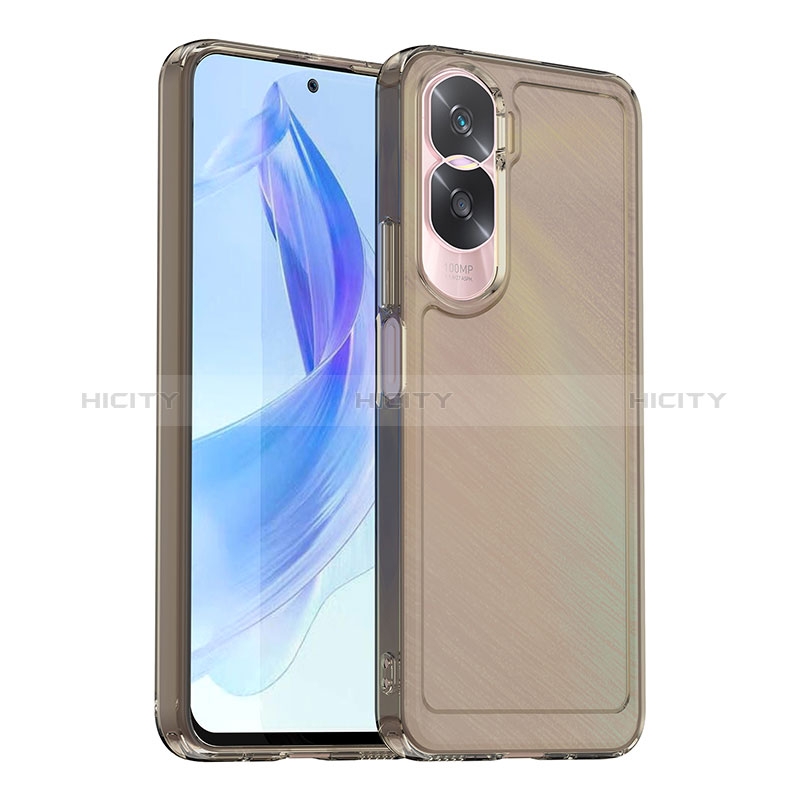 Carcasa Bumper Funda Silicona Transparente J02S para Huawei Honor 90 Lite 5G Gris