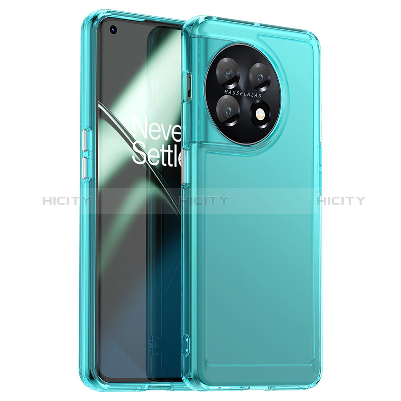 Carcasa Bumper Funda Silicona Transparente J02S para OnePlus 11 5G Azul