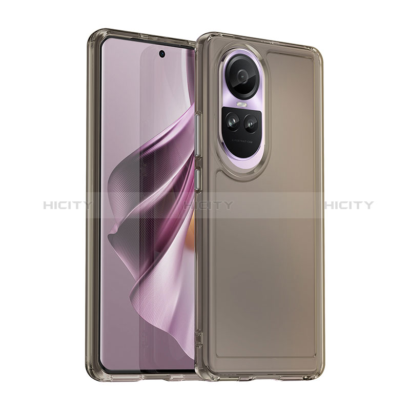 Carcasa Bumper Funda Silicona Transparente J02S para Oppo Reno10 Pro 5G Gris