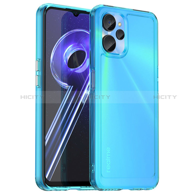 Carcasa Bumper Funda Silicona Transparente J02S para Realme 10 5G Azul