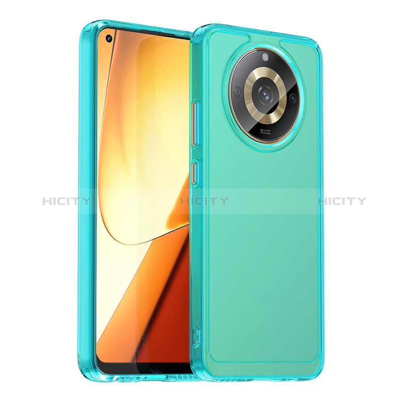 Carcasa Bumper Funda Silicona Transparente J02S para Realme Narzo 60 5G Verde