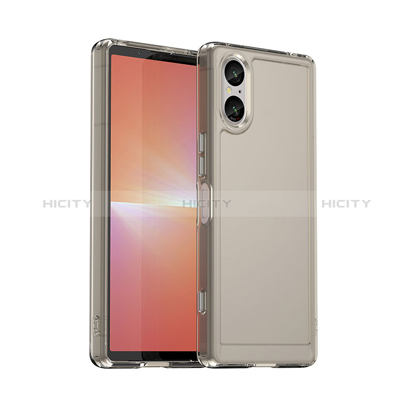 Carcasa Bumper Funda Silicona Transparente J02S para Sony Xperia 5 V Gris