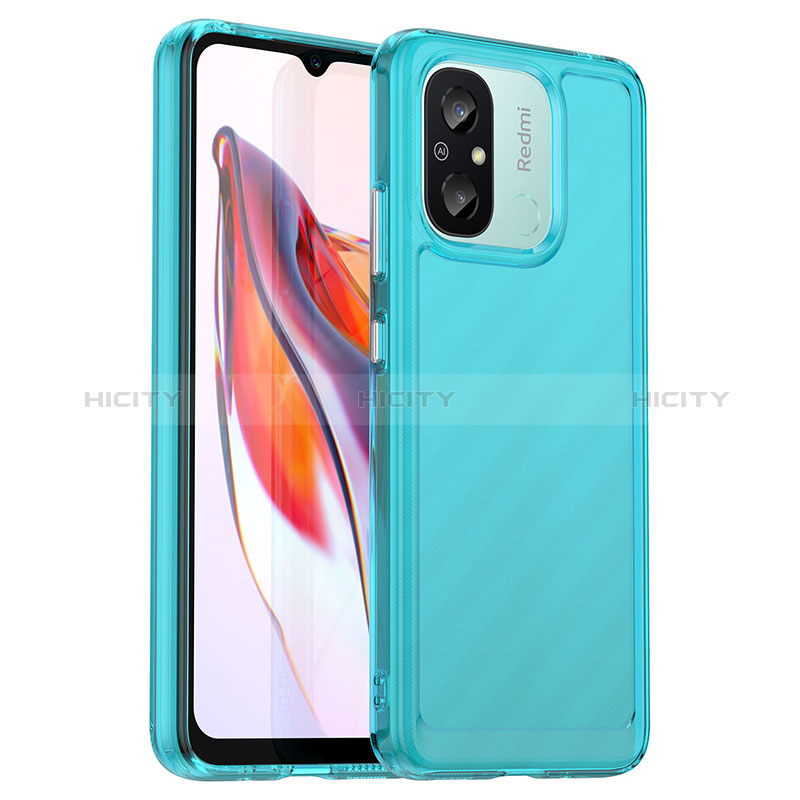 Carcasa Bumper Funda Silicona Transparente J02S para Xiaomi Redmi 11A 4G Azul Cielo