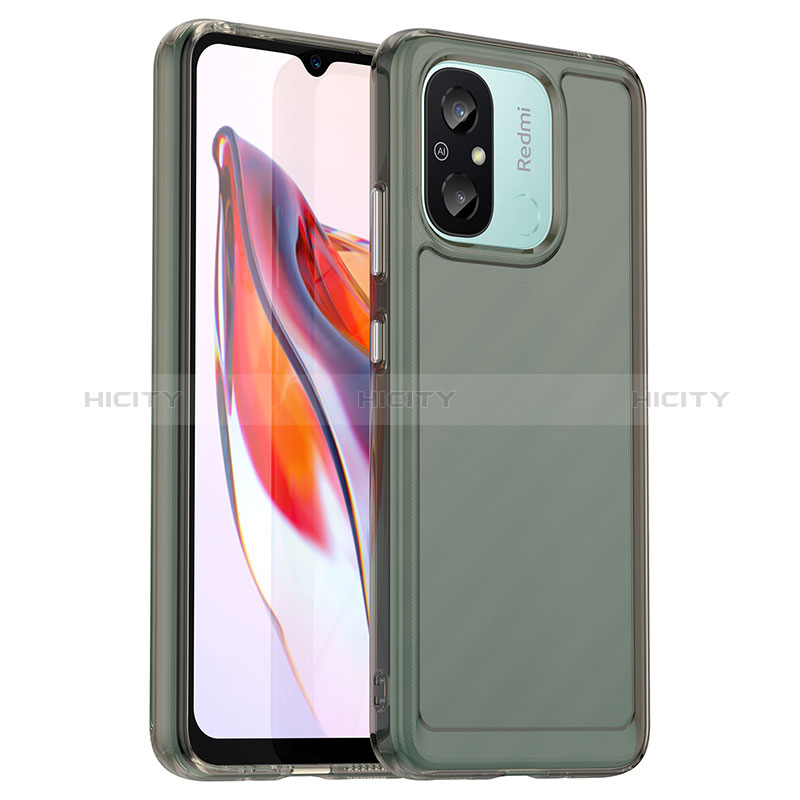 Carcasa Bumper Funda Silicona Transparente J02S para Xiaomi Redmi 12C 4G Gris Oscuro