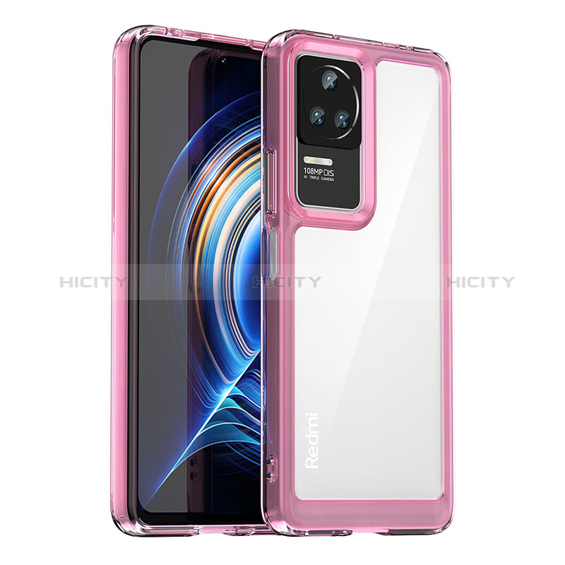 Carcasa Bumper Funda Silicona Transparente J02S para Xiaomi Redmi K50 5G Rosa